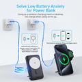 MP07 Powerbank magnetico 3 in 1 da 10000mAh con cavo integrato e supporto - Compatibile con MagSafe - Nera