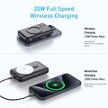 MP07 Powerbank magnetico 3 in 1 da 10000mAh con cavo integrato e supporto - Compatibile con MagSafe - Nera