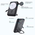 MP07 Powerbank magnetico 3 in 1 da 10000mAh con cavo integrato e supporto - Compatibile con MagSafe - Nera