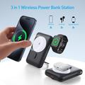 MP07 Powerbank magnetico 3 in 1 da 10000mAh con cavo integrato e supporto - Compatibile con MagSafe - Nera