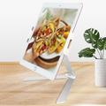 MT137 Supporto pieghevole in lega di alluminio per telefono/tablet - 4"-12" - Argento