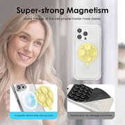 Supporto per telefono con ventosa in silicone MagSafe - Giallo