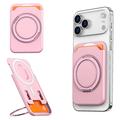 Portacarte magnetico con anello di appoggio - Rosa