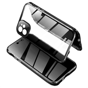 Custodia Magnetica con Vetro Temperato Privacy per iPhone 11 - Nera