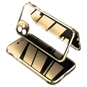 Custodia Magnetica con Vetro Temperato Privacy per iPhone 11 - Color Oro