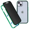 Custodia Magnetica con Vetro Temperato Privacy per iPhone 15 Plus - Verde