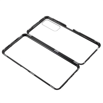 Cover Magnetica con Vetro Temperato per OnePlus 7T - Nera