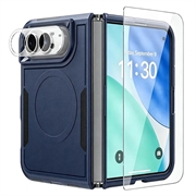 Custodia magnetica per iPhone Duo con protezione per lo schermo in vetro temperato e protezione per l'obiettivo della fotocamera - Blu