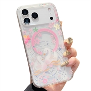 Custodia magnetica per iPhone 17 Pro con strass incastonati - Cigni