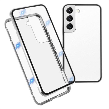 Cover Magnetica con Retro in Vetro Temperato per Samsung Galaxy A50 - Nera