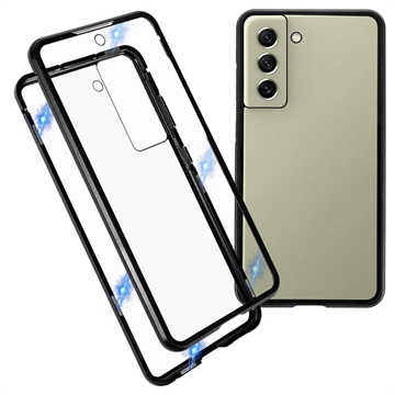 Cover Magnetica con Vetro Temperato per OnePlus 7T - Nera