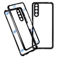 Cover Magnetica con Vetro Temperato per OnePlus 7T - Nera