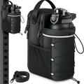 Borsa magnetica da palestra/all'aperto con supporto per bottiglia d'acqua - Nero