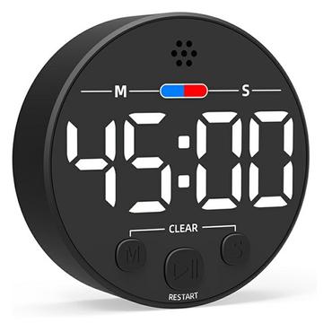 Timer magnetico LED per conto alla rovescia GL320 con display digitale - Nero / Bianco