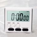Timer da cucina digitale LCD magnetico di grandi dimensioni - Nero / Bianco