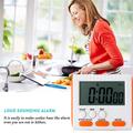 Timer da cucina digitale LCD magnetico di grandi dimensioni - Nero / Bianco