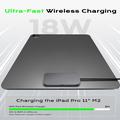 Caricatore wireless magnetico 18W - iPad Air 11 2024/2025/Air 2020/2022/Pro 11 2018/2020/2021/2022 - Nero