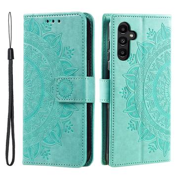 Custodia a portafoglio per Samsung Galaxy A34 5G serie Mandala - Verde