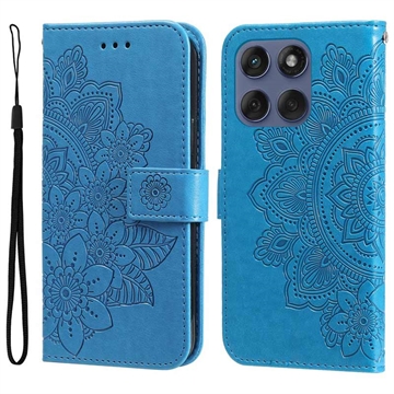 Custodia a portafoglio per Motorola Edge 60 Fusion serie Mandala - Blu