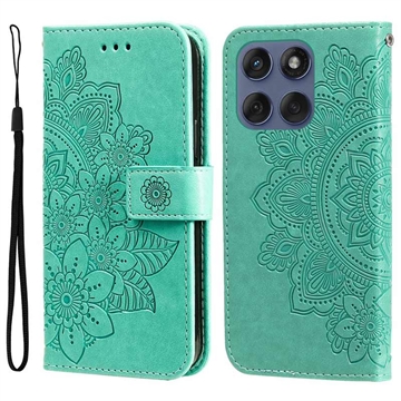 Custodia a portafoglio per Motorola Edge 60 Fusion serie Mandala - Verde