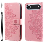 Custodia a portafoglio per iPhone 17 Air serie Mandala - Rosa