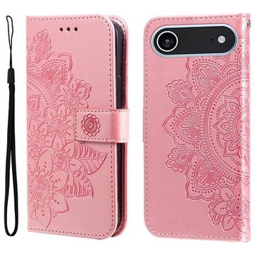 Custodia a portafoglio per iPhone 17 Air serie Mandala - Rosa