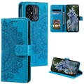 Custodia a portafoglio per Xiaomi Redmi 12C serie Mandala con supporto - Blu