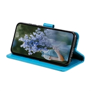 Custodia a portafoglio Mandala per Google Pixel 11 Pro XL con cinturino da polso - Blu