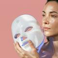 Maschera facciale Marielle con terapia della luce LED per la cura della pelle - Bianca