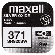 Batteria per orologi Maxell 371/370 SR920SW all\'ossido d\'argento da 1.55V
