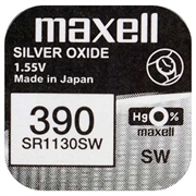 Batteria per orologi Maxell 390/389 SR1130SW all\'ossido d\'argento da 1.55V