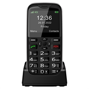 Telefono Melefon D210 4G Senior con SOS - Doppia SIM - Nero