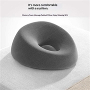 Cuscino da massaggio di bellezza in memory foam, da usare a pancia in giù - Grigio