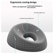 Cuscino da massaggio di bellezza in memory foam, da usare a pancia in giù - Grigio