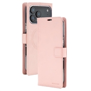 Custodia MagSafe con portafoglio per iPhone 18 Pro Max/17 Pro Max Mercury Goospery BlueMoon Diary - Oro rosa