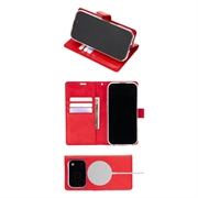Custodia MagSafe con portafoglio per iPhone 18 Pro/17 Pro Mercury Goospery BlueMoon Diary - Rossa