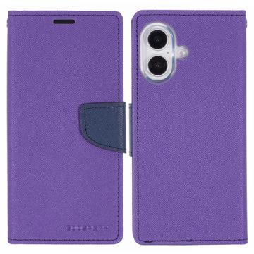 Custodia a Portafoglio Mercury Goospery Fancy Diary per iPhone 16 - Viola