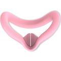 Custodia in silicone con interfaccia facciale per Meta Quest 3S VR - Rosa