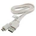 Cavo Piatto per Dati con MicroUSB - Bianco - 0,95m