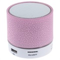 Altoparlante Mini Bluetooth con Microfono & Luce LED A9 - Effetto Rotto - Rosa