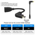 Cavo adattatore angolato da mini HDMI a HDMI - 15cm