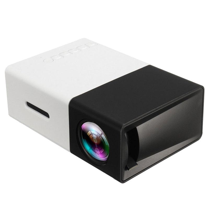 Mini proiettore LED Full HD portatile YG300 - nero / bianco