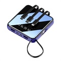 Mini Power Bank Veloce 10000mAh - 2x USB - Nero