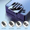 Mini power bank da 10000mAh con 2 porte USB e cavi Lightning, USB-C e MicroUSB