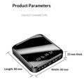 Mini power bank da 10000mAh con doppia porta USB e display LCD - Nero