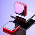 Mini power bank da 10000mAh con doppia porta USB e display LCD - Rosso