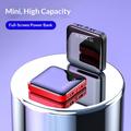 Mini power bank da 10000mAh con doppia porta USB e display LCD - Rosso