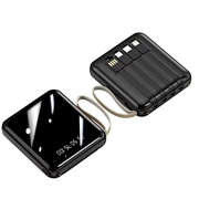 Mini Power Bank 20000mAh - 2x USB, Lightning, USB-C, MicroUSB - Nero