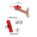 Adattatore Lightning Mini T-Shape 2-in-1 - iPhone XS Max/XS/XR - Rosso
