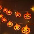 Modee H001 Luci LED a filo a forma di zucca di Halloween - 1.65m - 10 pezzi.